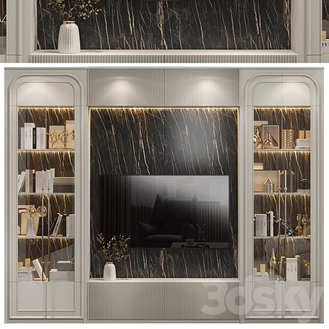 Neoclassical TV wall 018